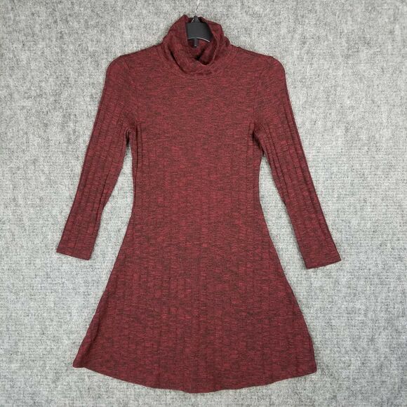 American Eagle Dress Womens XXS Brown Turtleneck Sweater Open-Back Knee Length - Picture 1 of 11